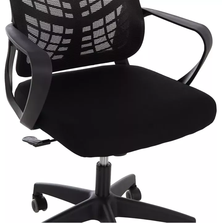 ΚΑΡΕΚΛΑ ΓΡΑΦΕΙΟΥ ELVAR HM1219.01 ΜΑΥΡO MESH--ΒΑΣΗ ΠΟΛΥΠΡΟΠΥΛΕΝΙΟΥ 63x56x125Υεκ
