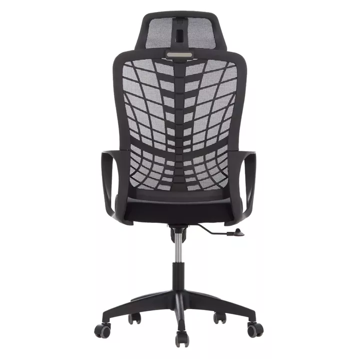 ΚΑΡΕΚΛΑ ΓΡΑΦΕΙΟΥ ELVAR HM1219.01 ΜΑΥΡO MESH--ΒΑΣΗ ΠΟΛΥΠΡΟΠΥΛΕΝΙΟΥ 63x56x125Υεκ