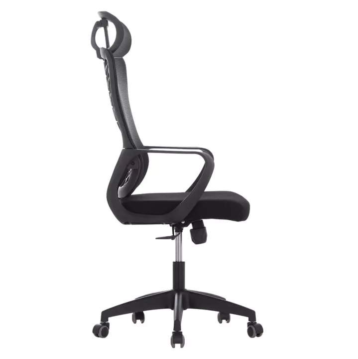ΚΑΡΕΚΛΑ ΓΡΑΦΕΙΟΥ ELVAR HM1219.01 ΜΑΥΡO MESH--ΒΑΣΗ ΠΟΛΥΠΡΟΠΥΛΕΝΙΟΥ 63x56x125Υεκ