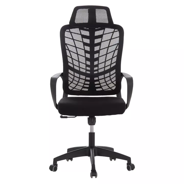 ΚΑΡΕΚΛΑ ΓΡΑΦΕΙΟΥ ELVAR HM1219.01 ΜΑΥΡO MESH--ΒΑΣΗ ΠΟΛΥΠΡΟΠΥΛΕΝΙΟΥ 63x56x125Υεκ