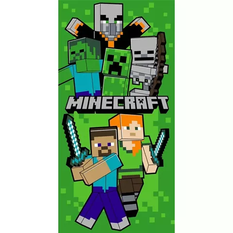 Πετσέτα Θαλάσσης Microfiber Minecraft Green