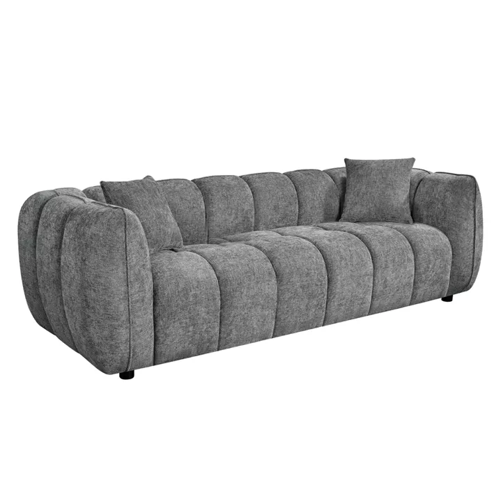 ΚΑΝΑΠΕΣ 3-ΘΕΣΙΟΣ LYKKE HM3323.01 ΓΚΡΙ ΥΦΑΣΜΑ 229x89x70Υεκ