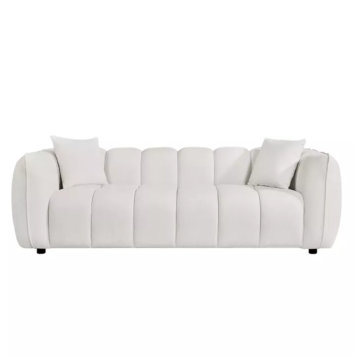ΚΑΝΑΠΕΣ 3-ΘΕΣΙΟΣ LYKKE HM3323.02 ΕΚΡΟΥ ΥΦΑΣΜΑ 229x89x70Υεκ