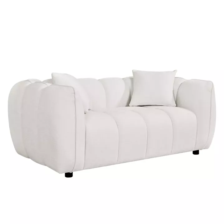 ΚΑΝΑΠΕΣ 2-ΘΕΣΙΟΣ LYKKE HM3324.02 ΕΚΡΟΥ ΥΦΑΣΜΑ 172x89x70Υεκ.