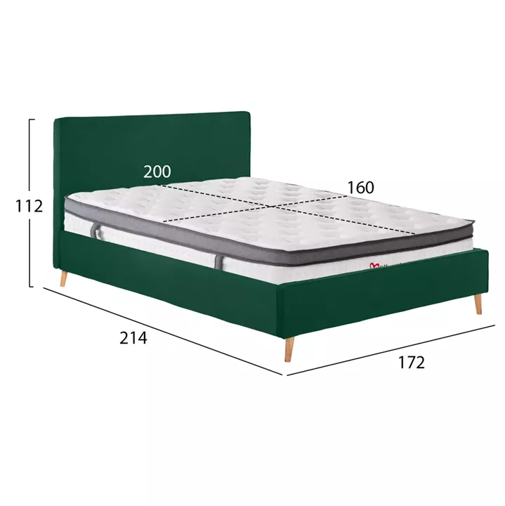 ΚΡΕΒΑΤΙ ΔΙΠΛΟ ΜΕ ΣΤΡΩΜΑ INDRA HM10810.13 ΚΥΠΑΡΙΣΣΙ ΒΕΛΟΥΔΟ--ΓΙΑ ΣΤΡΩΜΑ 160x200εκ