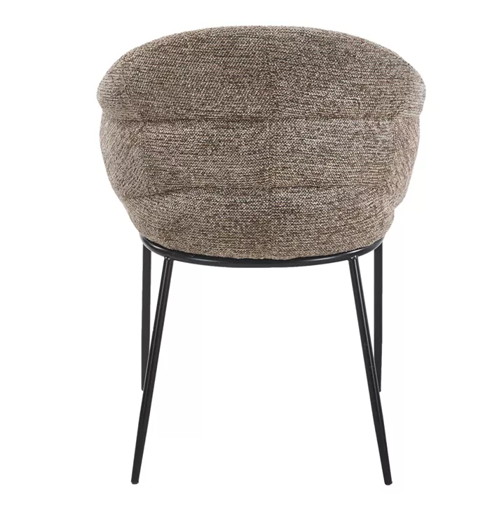 ΠΟΛΥΘΡΟΝΑ ΤΡΑΠΕΖΑΡΙΑΣ DRENNY HM18424.03 TAUPE ΥΦΑΣΜΑ-ΜΕΤΑΛ.ΜΑΥΡΑ ΠΟΔΙΑ 62x62x87Υεκ