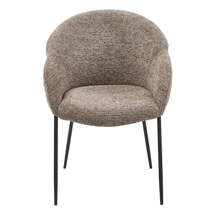ΠΟΛΥΘΡΟΝΑ ΤΡΑΠΕΖΑΡΙΑΣ DRENNY HM18424.03 TAUPE ΥΦΑΣΜΑ-ΜΕΤΑΛ.ΜΑΥΡΑ ΠΟΔΙΑ 62x62x87Υεκ