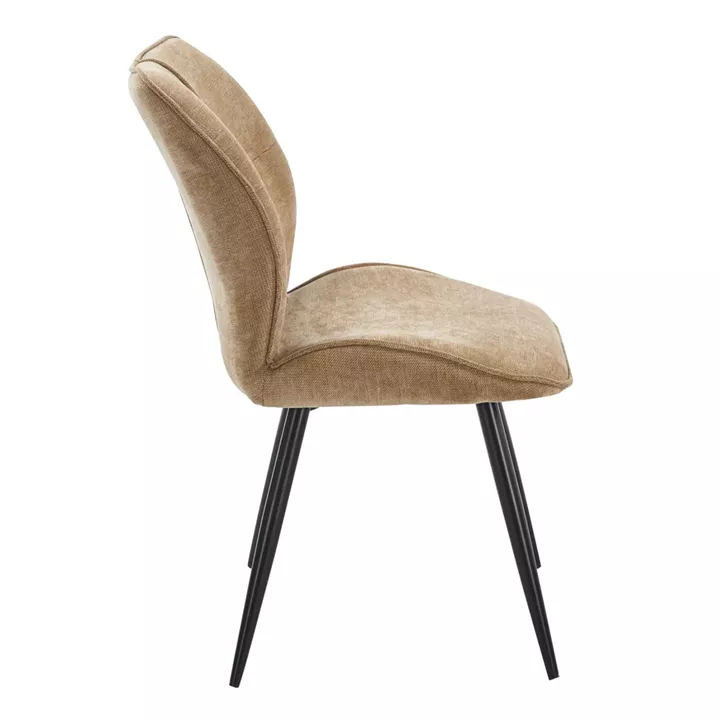 ΚΑΡΕΚΛΑ ΤΡΑΠΕΖΑΡΙΑΣ GAFF HM18425.03 TAUPE ΥΦΑΣΜΑ-ΜΕΤΑΛ.ΜΑΥΡΑ ΠΟΔΙΑ 50x67x89Υεκ