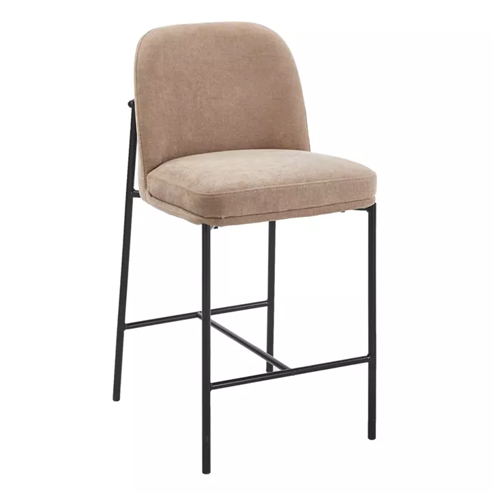 ΣΚΑΜΠΟ ΜΠΑΡ ΜΕΣ.ΥΨΟΥΣ MANIDO HM18427.02 TAUPE ΥΦΑΣΜΑ-ΜΕΤΑΛ.ΜΑΥΡΟΣ ΣΚΕΛΕΤΟΣ 47x54x94Υεκ
