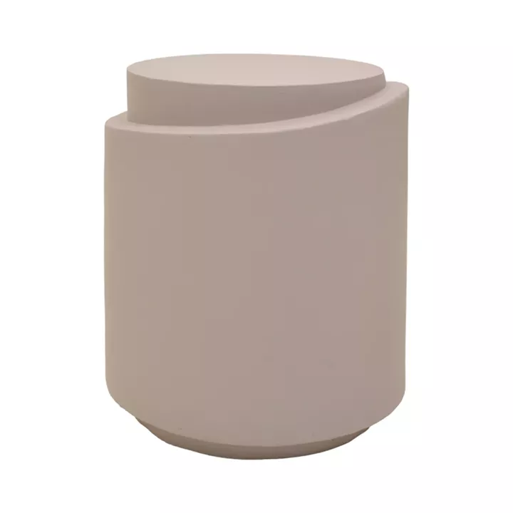 Βοηθητικό τραπέζι Fortox pakoworld MGO cappuccino Φ40x49.5εκ