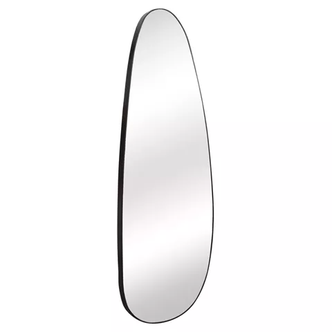 WALL MIRROR CRITHER HM4486.11 MDF FRAME IN BLACK COLORING 49x140Hcm.
