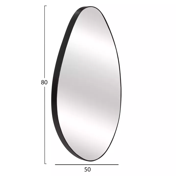 WALL MIRROR DROP HM4488.11 MDF FRAME IN BLACK 50x80Hcm.