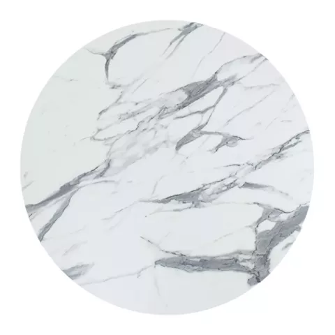 Solace pakoworld Werzalit white marble table top Φ70cm, 25mm thick
