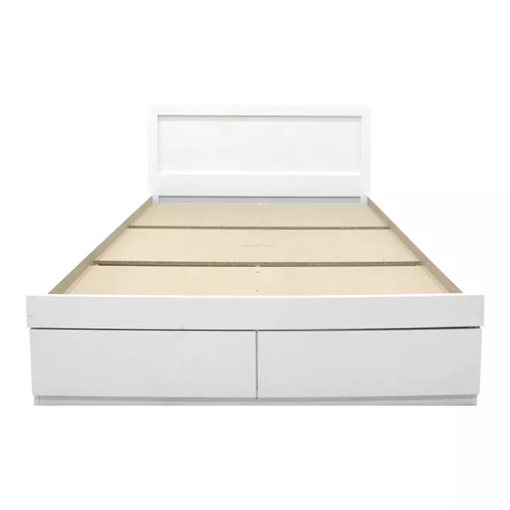 Bed with mattress and drawer Olympus-Perfecto pakoworld white 100x200cm