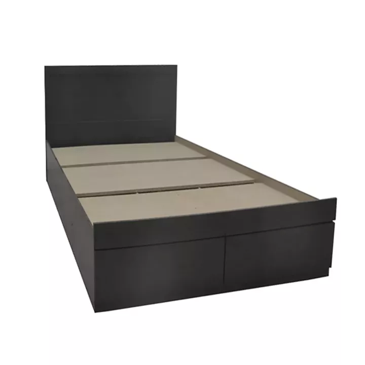 Κρεβάτι με στρώμα και συρτάρι Olympus-Perfecto pakoworld wenge 100x200εκ