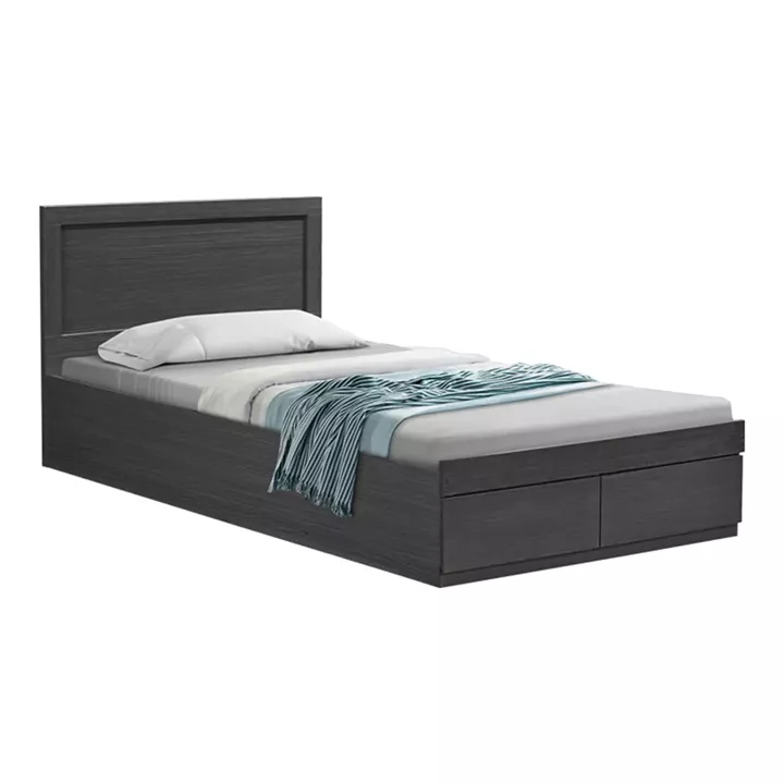Bed with mattress and drawer Olympus-Nemesis pakoworld wenge 100x200cm
