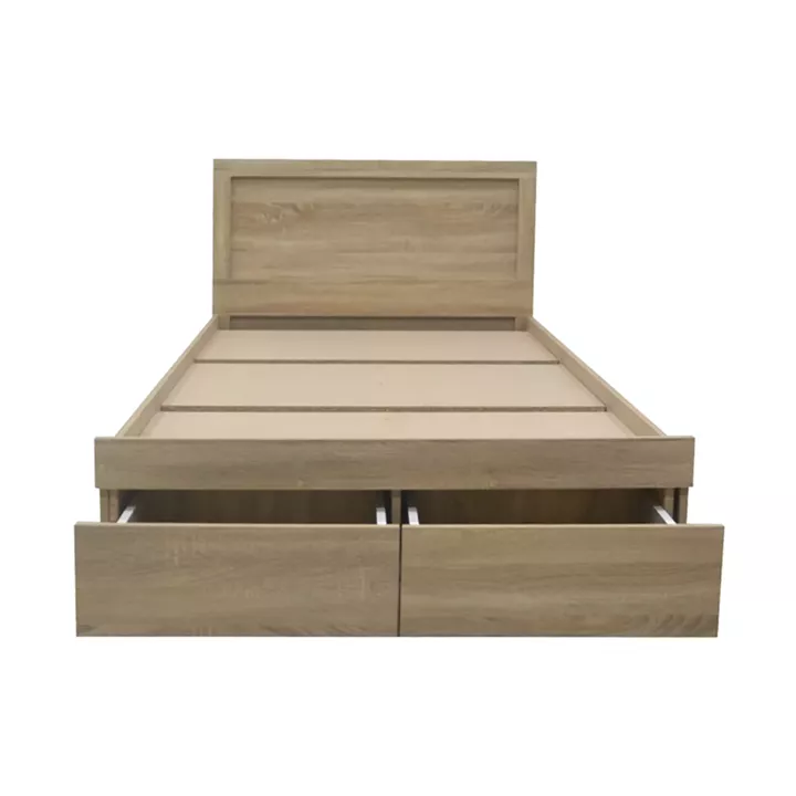 Κρεβάτι με στρώμα και συρτάρι Olympus-Perfecto pakoworld sonoma 100x200εκ