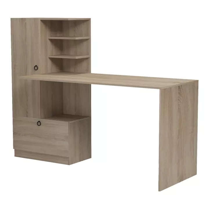 Γραφείο εργασίας με βιβλιοθήκη Felanbo pakoworld sonoma 160x60x125εκ