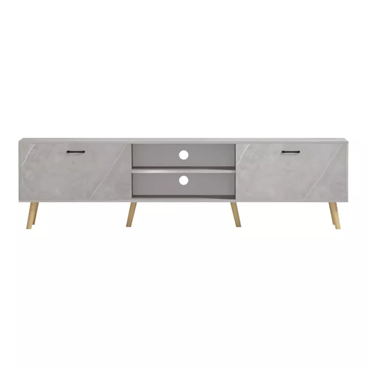 Έπιπλο τηλεόρασης Gorna pakoworld μπεζ εφέ μαρμάρου 180x35x48.6εκ