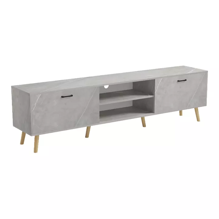 Έπιπλο τηλεόρασης Gorna pakoworld μπεζ εφέ μαρμάρου 180x35x48.6εκ