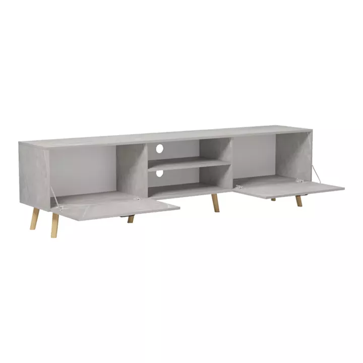 Έπιπλο τηλεόρασης Gorna pakoworld μπεζ εφέ μαρμάρου 180x35x48.6εκ
