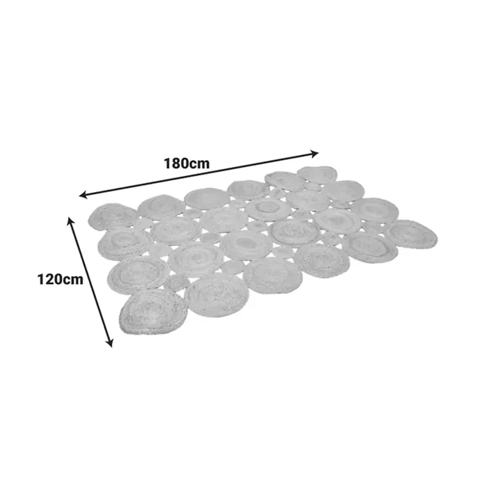Χαλί Nelando pakoworld γιούτα σε φυσική απόχρωση 120x180εκ