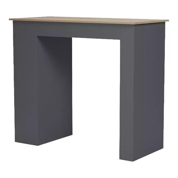 Τραπέζι μπαρ Riff pakoworld ανθρακί-επιφάνεια sonoma 120x55x105εκ