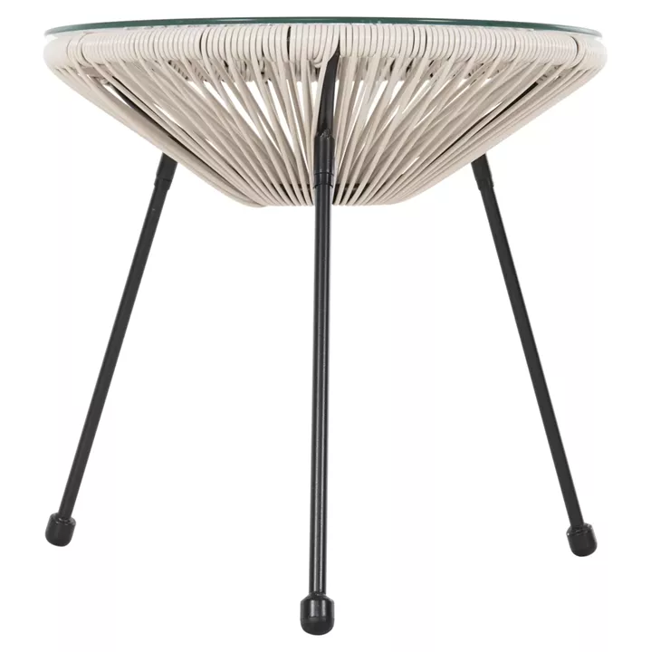 ΣΕΤ ΕΞΩΤΕΡΙΚΟΥ ΧΩΡΟΥ 3ΤΜΧ ACAPULCO HM11861.03 P.E.RATTAN ΕΚΡΟΥ-ΜΕΤΑΛΛΟ ΣΕ ΜΑΥΡΟ