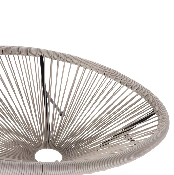 ΣΕΤ ΕΞΩΤΕΡΙΚΟΥ ΧΩΡΟΥ 3ΤΜΧ ACAPULCO HM11861.03 P.E.RATTAN ΕΚΡΟΥ-ΜΕΤΑΛΛΟ ΣΕ ΜΑΥΡΟ