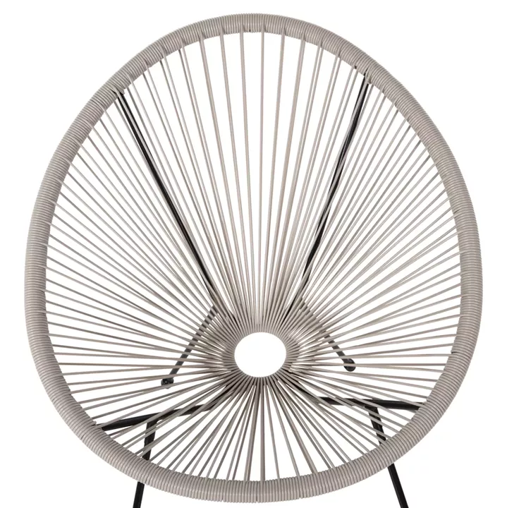 ΣΕΤ ΕΞΩΤΕΡΙΚΟΥ ΧΩΡΟΥ 3ΤΜΧ ACAPULCO HM11861.03 P.E.RATTAN ΕΚΡΟΥ-ΜΕΤΑΛΛΟ ΣΕ ΜΑΥΡΟ