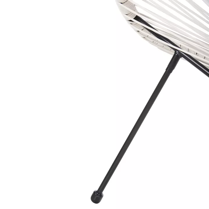 ΣΕΤ ΕΞΩΤΕΡΙΚΟΥ ΧΩΡΟΥ 3ΤΜΧ ACAPULCO HM11861.12 P.E.RATTAN ΛΕΥΚΟ-ΜΕΤΑΛΛΟ ΣΕ ΜΑΥΡΟ
