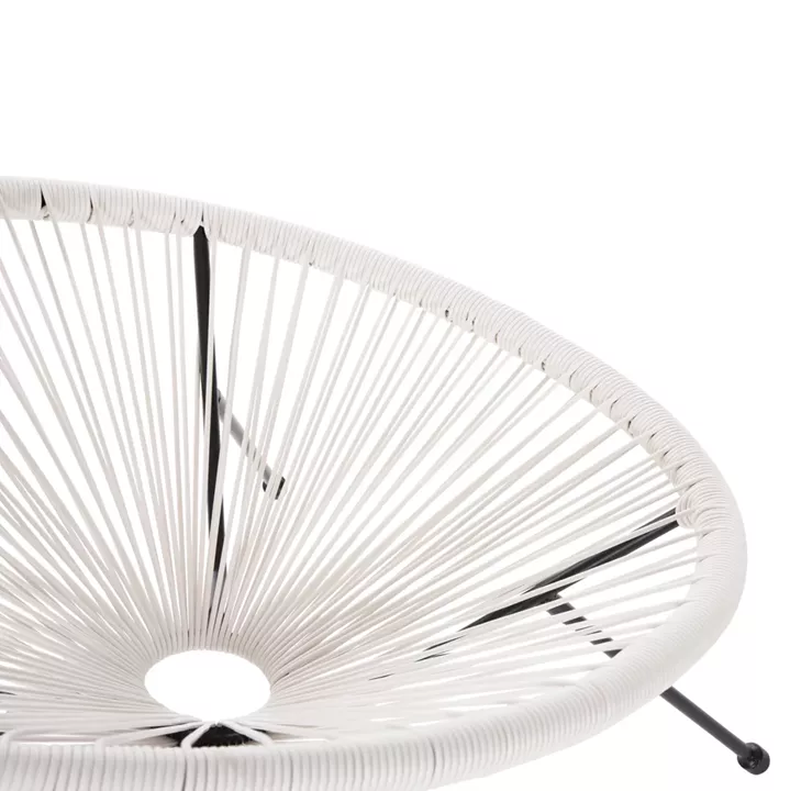 ΣΕΤ ΕΞΩΤΕΡΙΚΟΥ ΧΩΡΟΥ 3ΤΜΧ ACAPULCO HM11861.12 P.E.RATTAN ΛΕΥΚΟ-ΜΕΤΑΛΛΟ ΣΕ ΜΑΥΡΟ