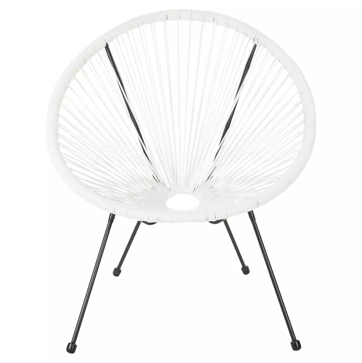 ΣΕΤ ΕΞΩΤΕΡΙΚΟΥ ΧΩΡΟΥ 3ΤΜΧ ACAPULCO HM11861.12 P.E.RATTAN ΛΕΥΚΟ-ΜΕΤΑΛΛΟ ΣΕ ΜΑΥΡΟ