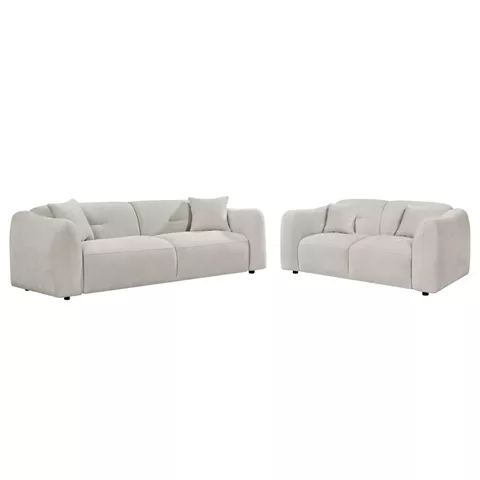 ΣΕΤ ΣΑΛΟΝΙ 2ΤΜΧ 3Θ+2Θ JUNOA HM10819.02 ΕΚΡΟΥ ΥΦΑΣΜΑ