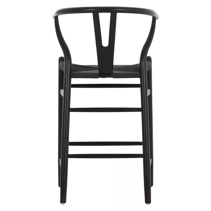 BAR STOOL BRAVE HM9405.04 WITH WISHBONE BACK-BEECH WOOD-BLACK 48x53x100Hcm.