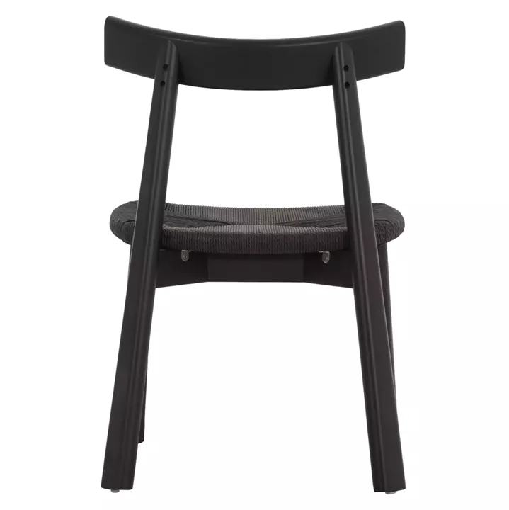 DINING CHAIR OSORIO HM18335.02 RUBBERWOOD & ROPE IN BLACK 51x55x74Hcm.