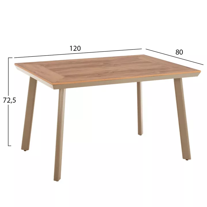 ΣΕΤ ΤΡΑΠΕΖΑΡΙΑΣ 5ΤΜΧ TABER HM10837.03 ΚΑΡΕΚΛΕΣ & ΤΡΑΠΕΖΙ ΑΛΟΥΜ.-POLYWOOD--ΣΑΜΠΑΝΙ