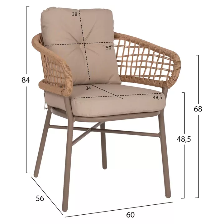 OUTDOOR DINING SET TABER HM10841.01 TABLE & 4 DINING CHAIRS-ALUMINUM & POLYWOOD--MOCHA