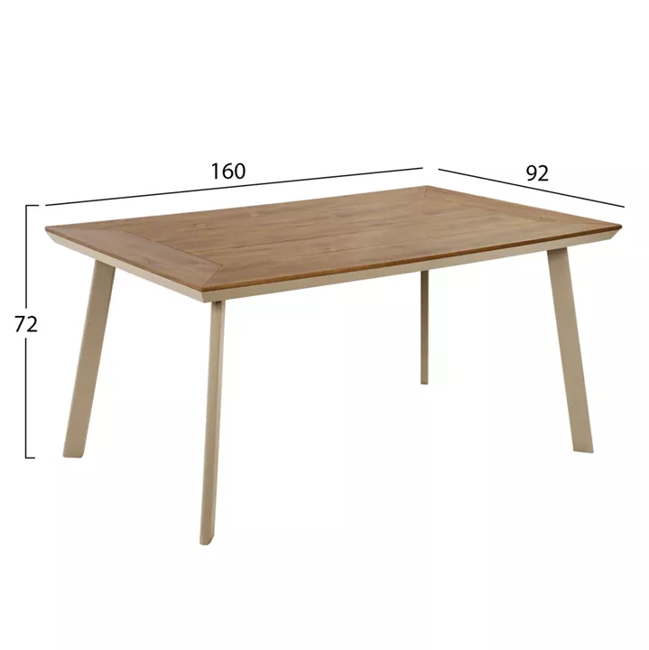 OUTDOOR DINING SET TABER HM10841.01 TABLE & 4 DINING CHAIRS-ALUMINUM & POLYWOOD--MOCHA