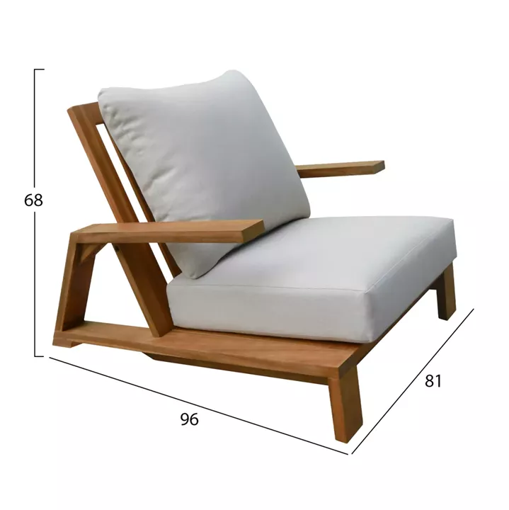 ΠΟΛΥΘΡΟΝΑ LOUNGE MIREX HM6641 ΞΥΛΟ ΑΚΑΚΙΑΣ ΦΥΣΙΚΟ-ΕΚΡΟΥ ΜΑΞΙΛΑΡΙΑ 81x96x68Υεκ