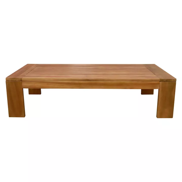 OUTDOOR LOUNGE SET 4PCS SOLARA HM6514 ACACIA WOOD--POLYESTER CUSHIONS COVERS IN ECRU