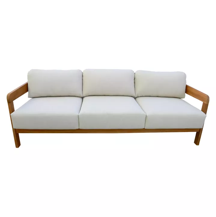 OUTDOOR LOUNGE SET 4PCS SOLARA HM6514 ACACIA WOOD--POLYESTER CUSHIONS COVERS IN ECRU