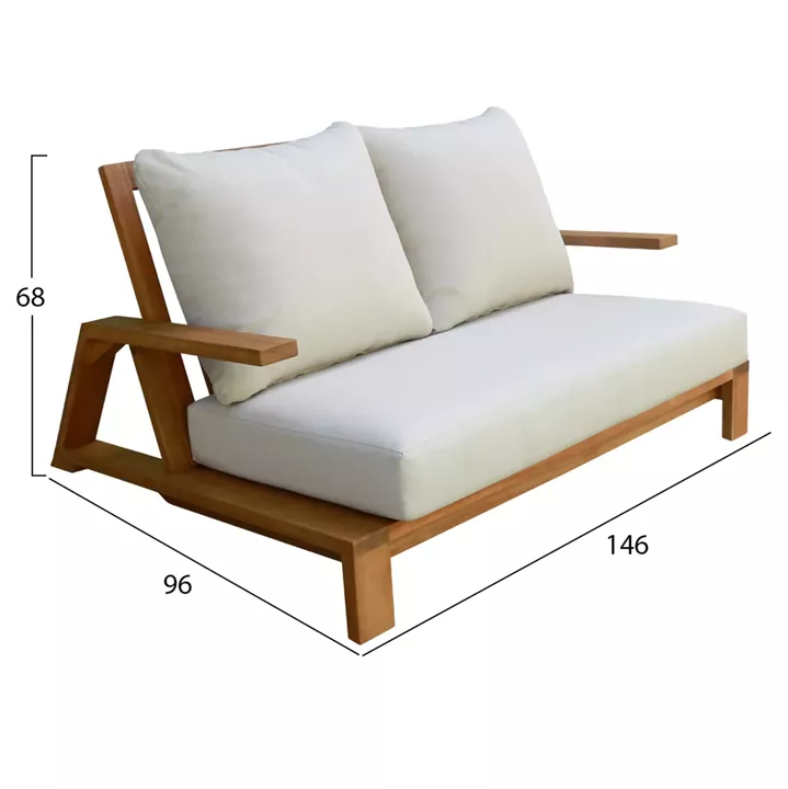 ΣΕΤ ΣΑΛΟΝΙ LOUNGE 4ΤΜΧ MIREX HM6521 ΞΥΛΟ ΑΚΑΚΙΑΣ--ΠΟΛΥΕΣΤΕΡΙΚΑ ΜΑΞΙΛΑΡΙΑ ΕΚΡΟΥ