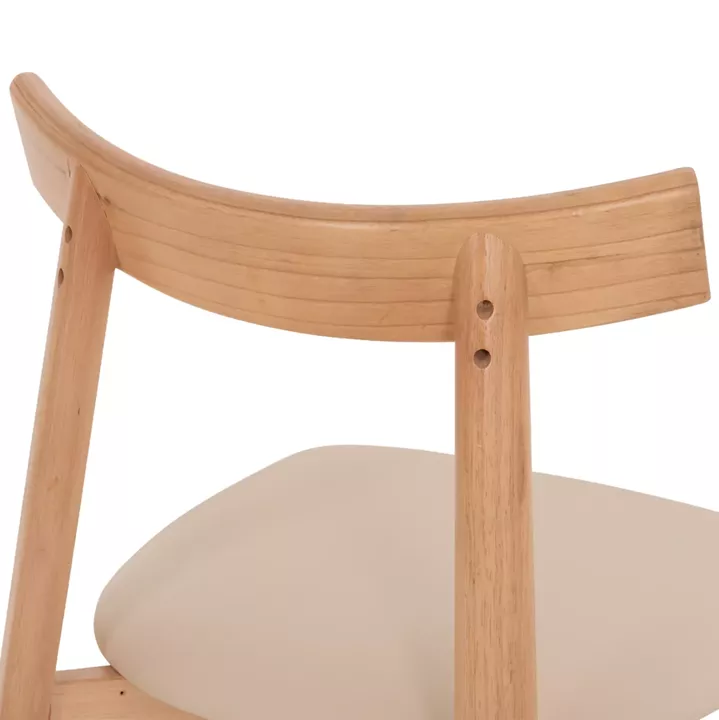 KΑΡΕΚΛΑ ΤΡΑΠΕΖΑΡΙΑΣ OSORIO HM18335.11 RUBBERWOOD ΦΥΣΙΚΟ-ΕΚΡΟΥ PU 51x55x74Υεκ