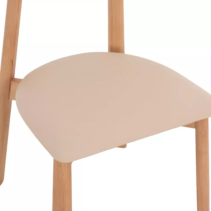 KΑΡΕΚΛΑ ΤΡΑΠΕΖΑΡΙΑΣ OSORIO HM18335.11 RUBBERWOOD ΦΥΣΙΚΟ-ΕΚΡΟΥ PU 51x55x74Υεκ
