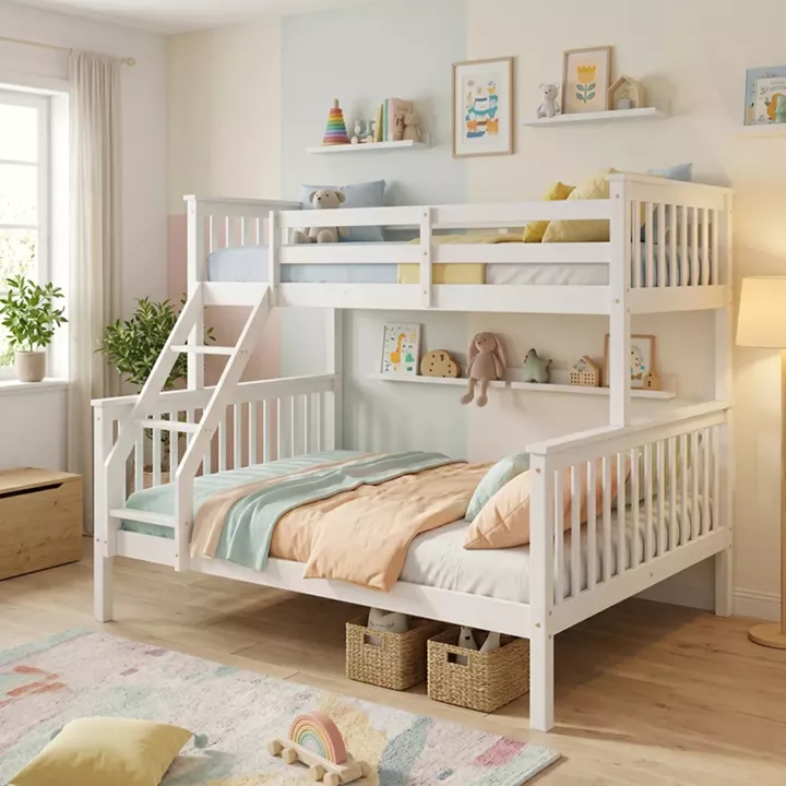 Armonia pakoworld children's bunk bed, pine wood, white, 90/140x190cm