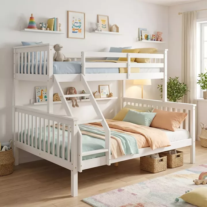 Armonia pakoworld children's bunk bed, pine wood, white, 90/140x190cm