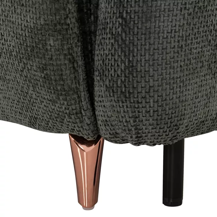 CORNER REVERSIBLE SOFA-BED MAILO HM6071.03 GREEN FABRIC-METAL LEGS 300x145x80Hcm.