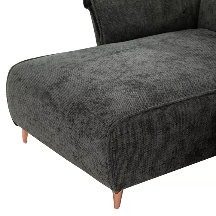 CORNER REVERSIBLE SOFA-BED MAILO HM6071.03 GREEN FABRIC-METAL LEGS 300x145x80Hcm.