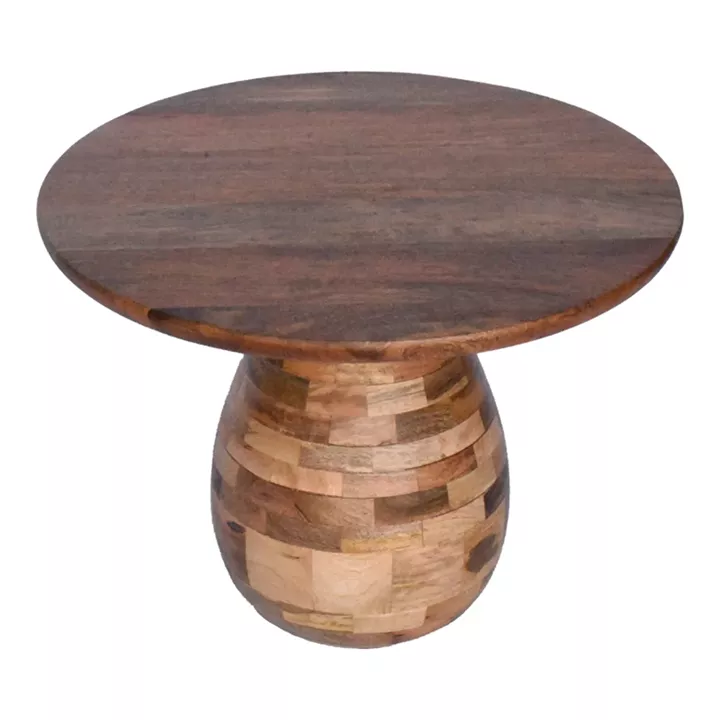 Coffee table Benzano pakoworld natural color mango wood Φ60x45cm